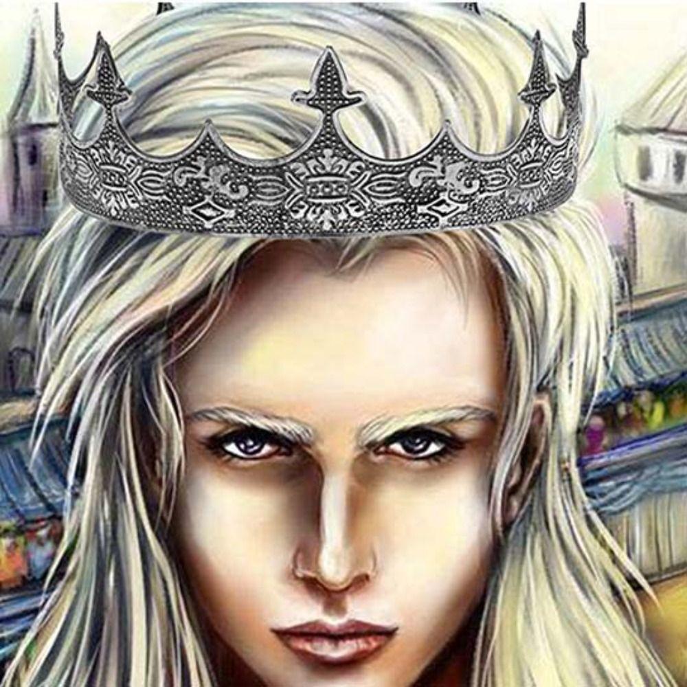 Western Prince Crowns Hair Hoop Round Tiaras Elegant King Crown  Hair Ornaments