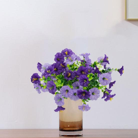 Artificial Morning Glory Bunch Reusable Faux Flowers Bundle Realistic Fake Morning Glory Blooms