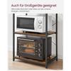 VASAGLE Scaffale da Cucina, Scaffale Autoportante per Cucina, Scaffale per Microonde, Autoportante, 6 Ripiani e 6 Ganci, per Microonde, Struttura in Acciaio, Design Industriale