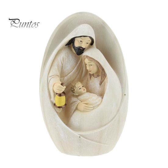 Holy Family Sculpture Resin Figurine Nativity Advent Statue Joseph Virgin Mary Desktop Birth of Jesus Home Office Decoration Ornament Scene