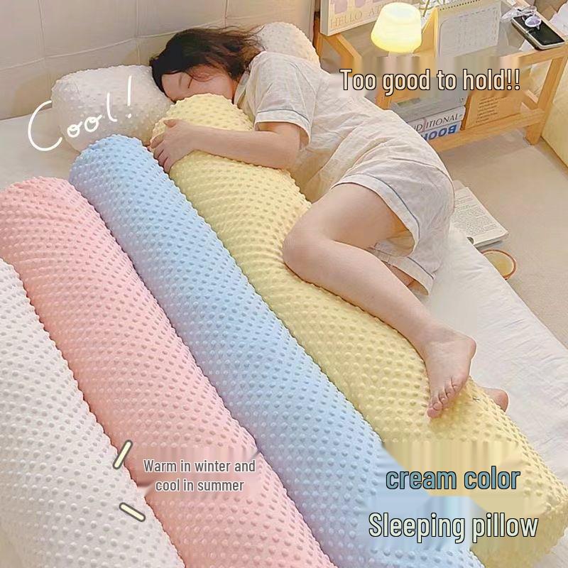 Bean Velvet Body Pillow for Pregnant Women - Long, Cylindrical, Removable Cover, Ideal for Side Sleeping and Clamping with Legs