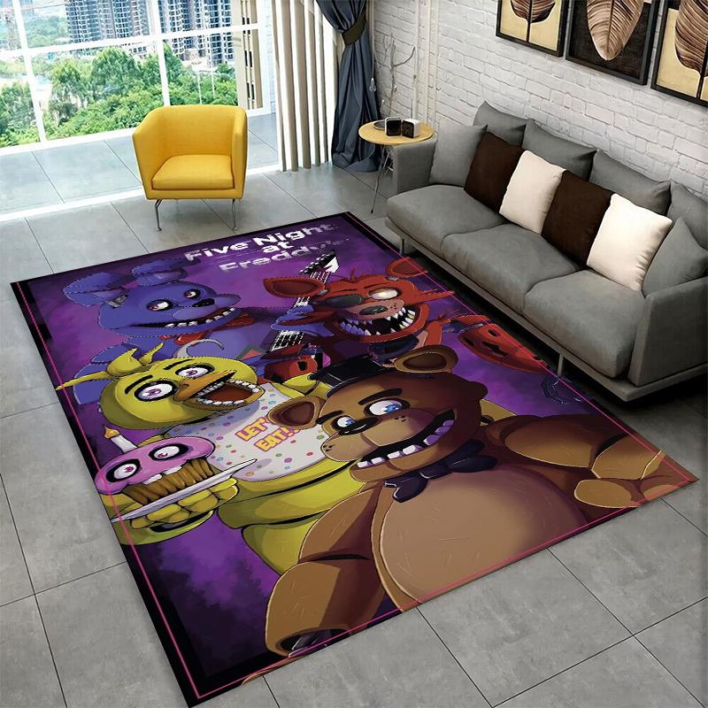 

Classic F-FNAF Horror Game Freddy Carpet Rug for Playroom Bedroom Living Room Sofa Home Decor,kid Area Rug Non-slip Floor Mat 40x60cm