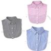 Fashion False Collar With White Stripes Neckpiece Removable Half Shirt Blouse Professional Office Wear Accessory