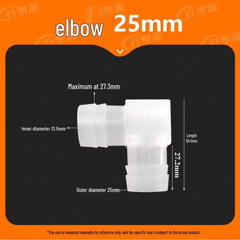 Plastic Elbow Hose Connector 90° Barb for Fish Tank Water Pipe