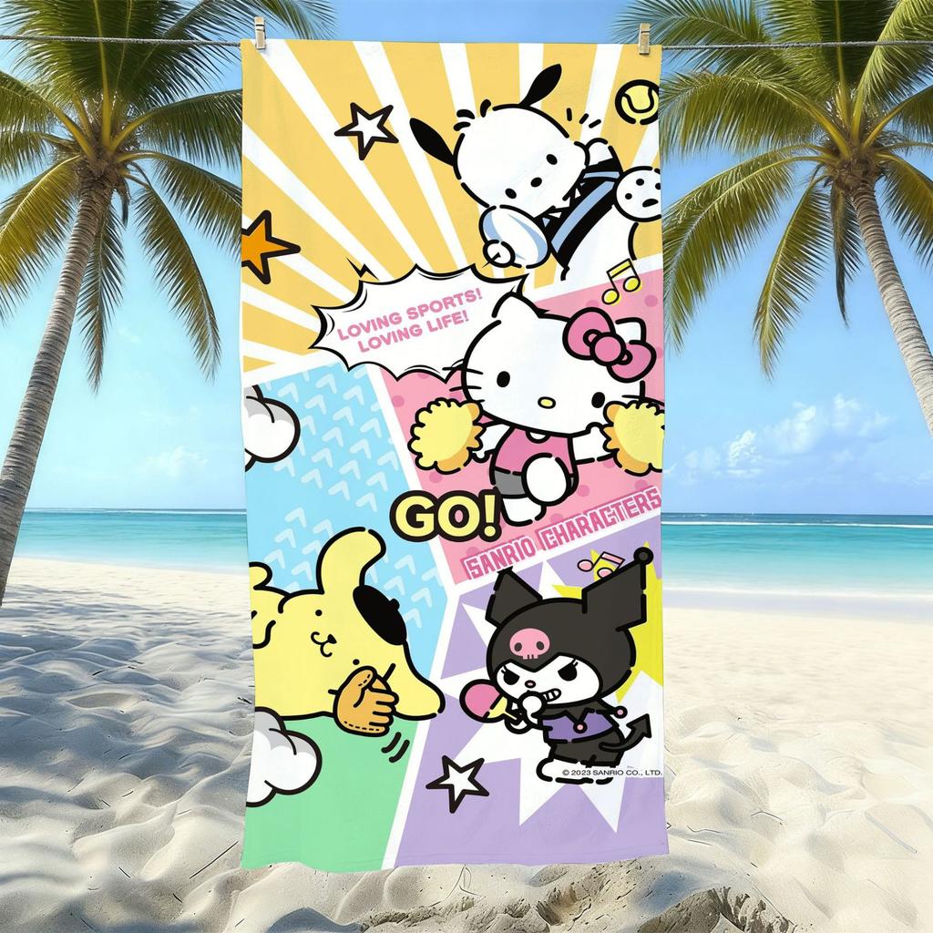 Cute Cartoon Printed Microfiber Beach Towel Quick Dry Bath Towel For Adults Kids Swimming