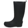 Mozu Herren Mittelhohe Regenstiefel mit TPE-Material, Rutschfester Sohle und Urethan-Futter, Schwarz, Größe L