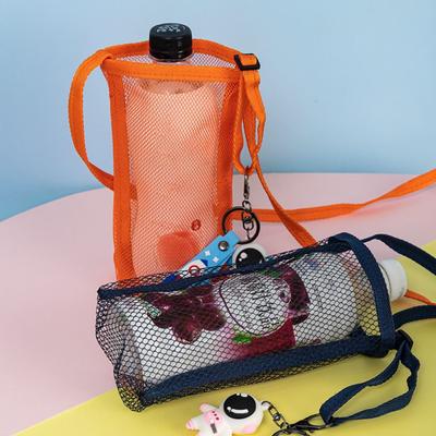 Useful Mesh Water Cup Bag With Retractable Strap Umbrella Storage Water Bottle Cover Cup Accessories Cup Sleeve Pouch Sport