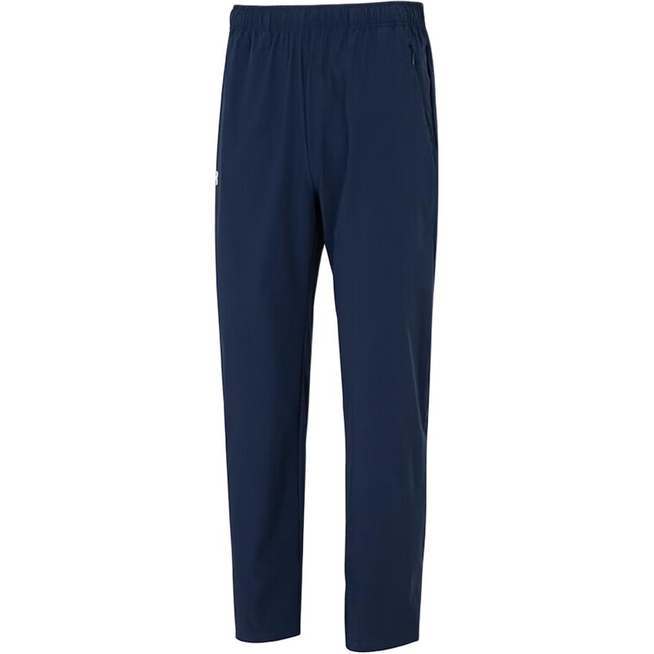 Under Armour Solid Color Hooded Jacket Woven Sports Long Pants Casual Sports Suit Men Suit Black Academy-Blue 22600401-001+22500706-408