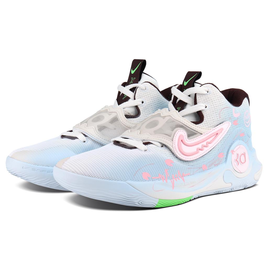 Nike KD Trey 5 X Cushioning Abrasion Resistant Cushioning, Wear Resistant Low top Basketball Shoes Men's Blue Pink DJ7554-014 (team1476-)