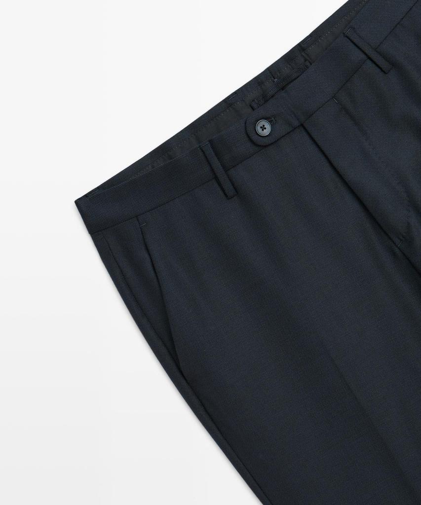 Masimodutti Cold Wool Micro Texture Suit Pants