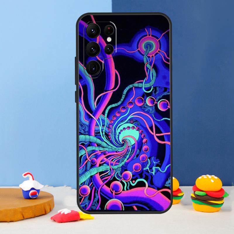 

Красочный психоделический чехол для телефона Samsung Galaxy S25 S24 Ultra S9 S10 S20 S22 S21 S23 Plus S24 FE Чехол Coque Galaxy S25Ultra