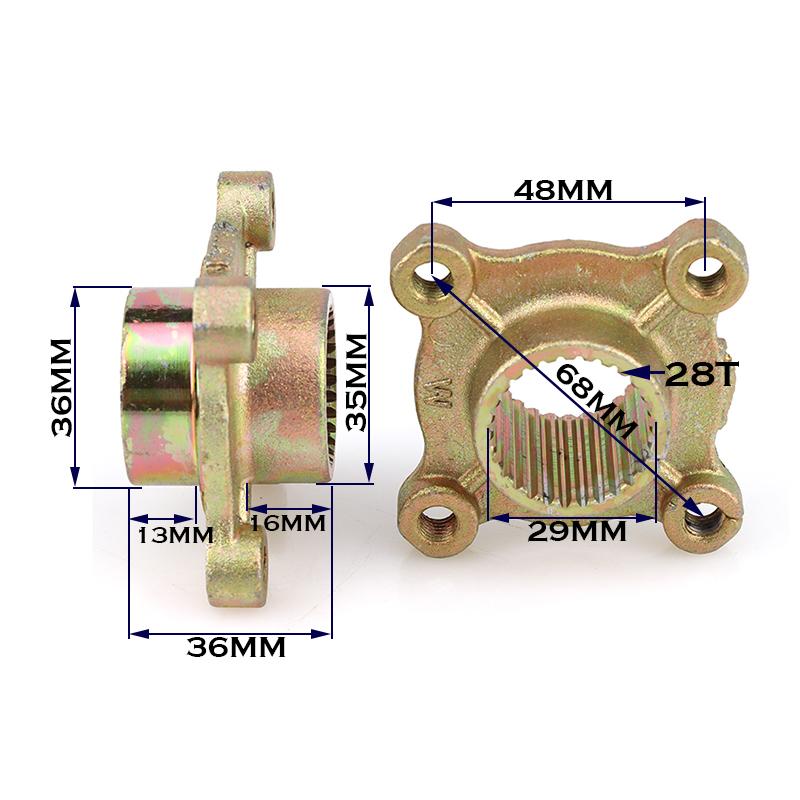 710MM 740MM Rear Axle Assembly with Carrier & Hubs 110cc 125cc 150cc Quad ATV Go karts Dune Buggy 4 hole 3 hole