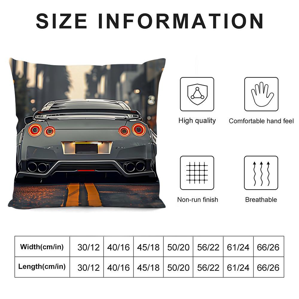 Car Cool Cushion Cover Pillowcase Ultra Soft Skin Friendly Fabric Cloud Like Comfort & Concealed Zipper