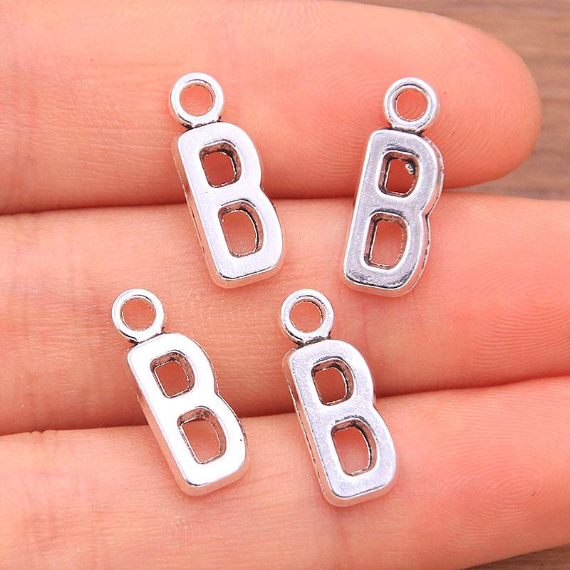 Zinc Alloy Alphabet Charms: 2 Colors, 26 Letter Pendants for Jewelry, Handbag, and Mobile Phone Accessories