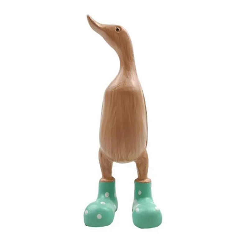 

M-Современная-Смоляная Утка Статуя Садовая Скульптура Милые Мультяшные Утки в Пятнистых Резиновых Сапогах Фигурка на Удачу