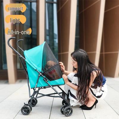 Lightweight Pet Stroller for Small Dogs and Cats, Compact Travel Design