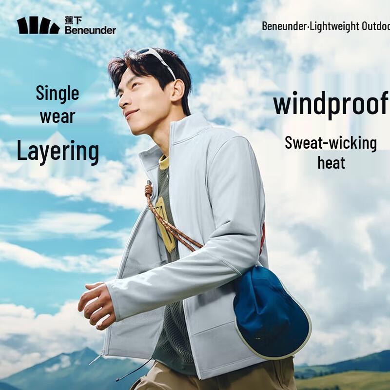 Banana Men's Windproof Micro-fleece Jacket PM132 (Early Warmth)