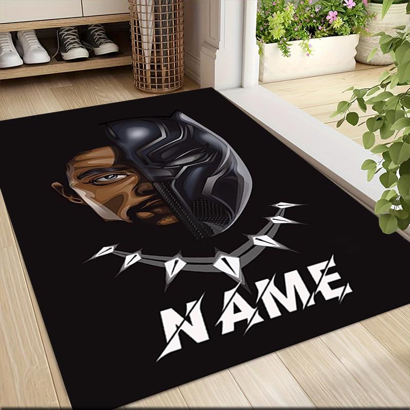 Custom Name Panther Power Symbolism Carpet Rug Customizable Soft Washable Anti-Slip Home Living Room Sofa Mats Personalized Rug. 090912