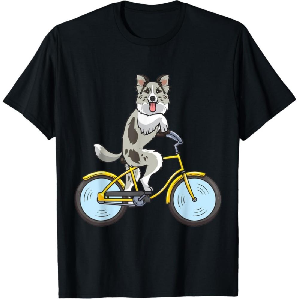 

Border Collie Dog With a Bicycle Cyclist T-Shirt XXXXXL чёрный