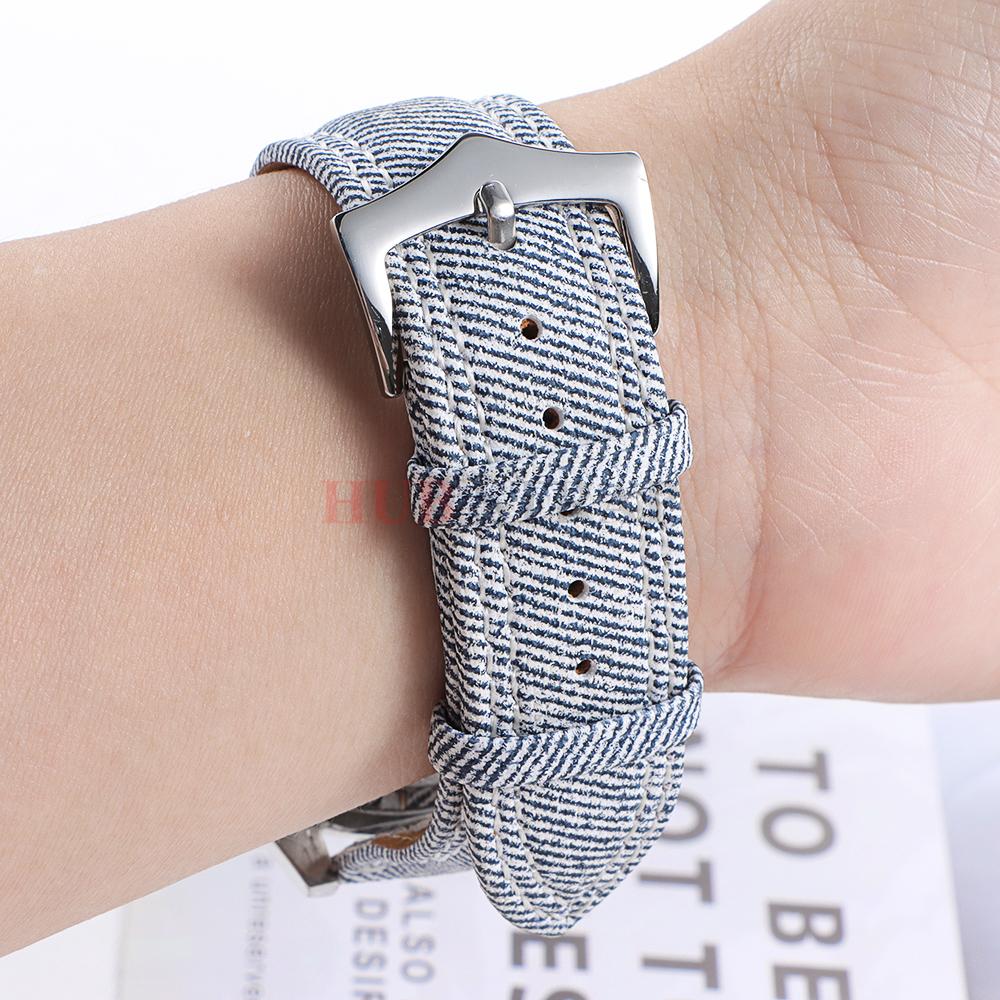 18mm 20mm 22mm Canvas Soft Watchband Denim Nylon Watch Straps for Men Women Business Universal Bracelets Vintage Wristband Belt