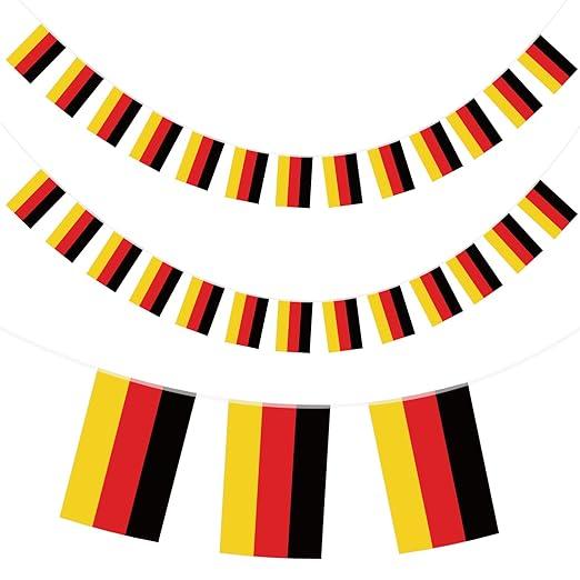 German Flag Garland 11 m 40 Flags Decoration Garden Bar Sport