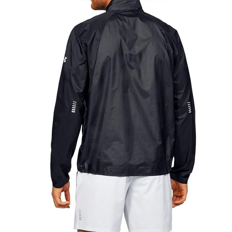 Under Armour Impasse Casual Running Sports Protective Stand Collar Jacket Men Jacket Black 1350941-001
