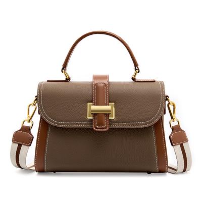 Small and Luxury Shoulder Bag Fashionable and Versatile Genuine Leather Women's Bag with Top Layer of Cowhide High Grade Feeling Bag