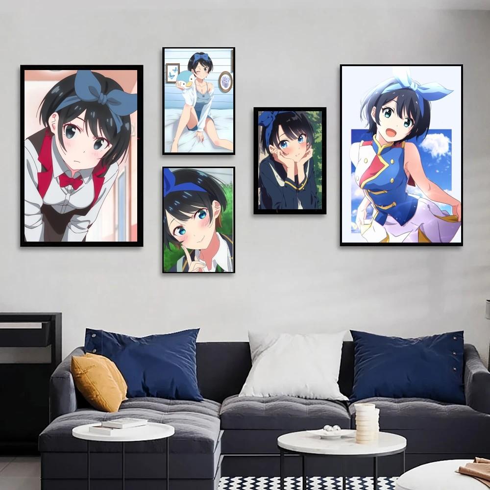 1pc Sarashina Ruka Anime Rent-a-Girlfriend Poster Poster Art Print Bar Living Room Furniture Decor