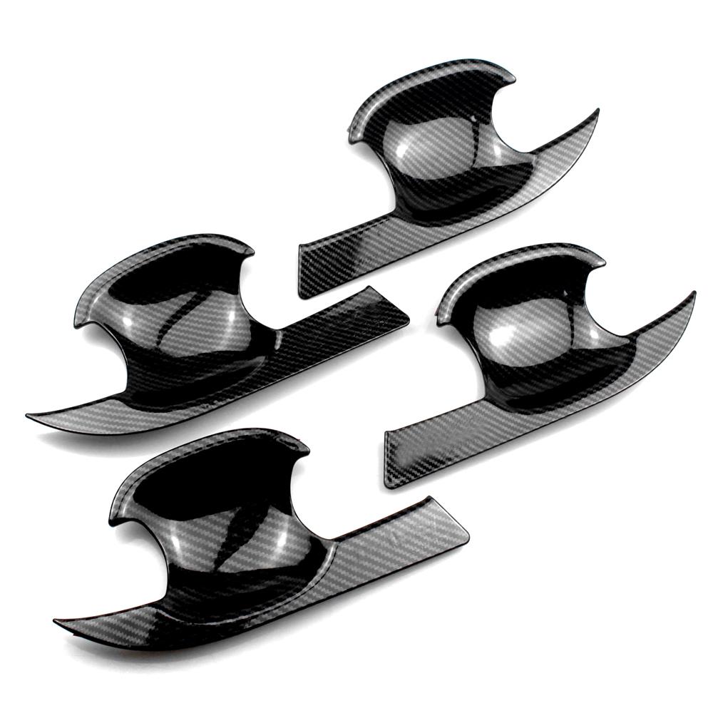 Gloss Black Car Styling Door Handle + Bowl Cover Trim Kits Exterior Accessories For Toyota RAV4 2019 2020 2021 2022 2023 2024