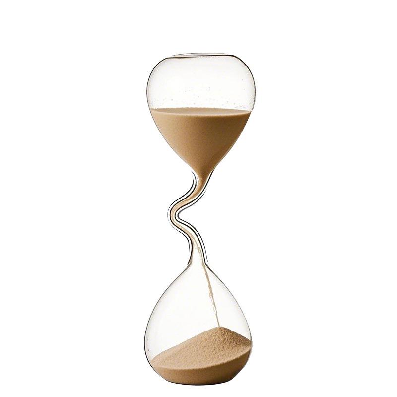 Design Curvo Clessidra Senza Tempo Stile Moderno Artigianato del Vetro Semplice Ornamento da Tavolo Estetico Accessori per l'Arredamento della Casa