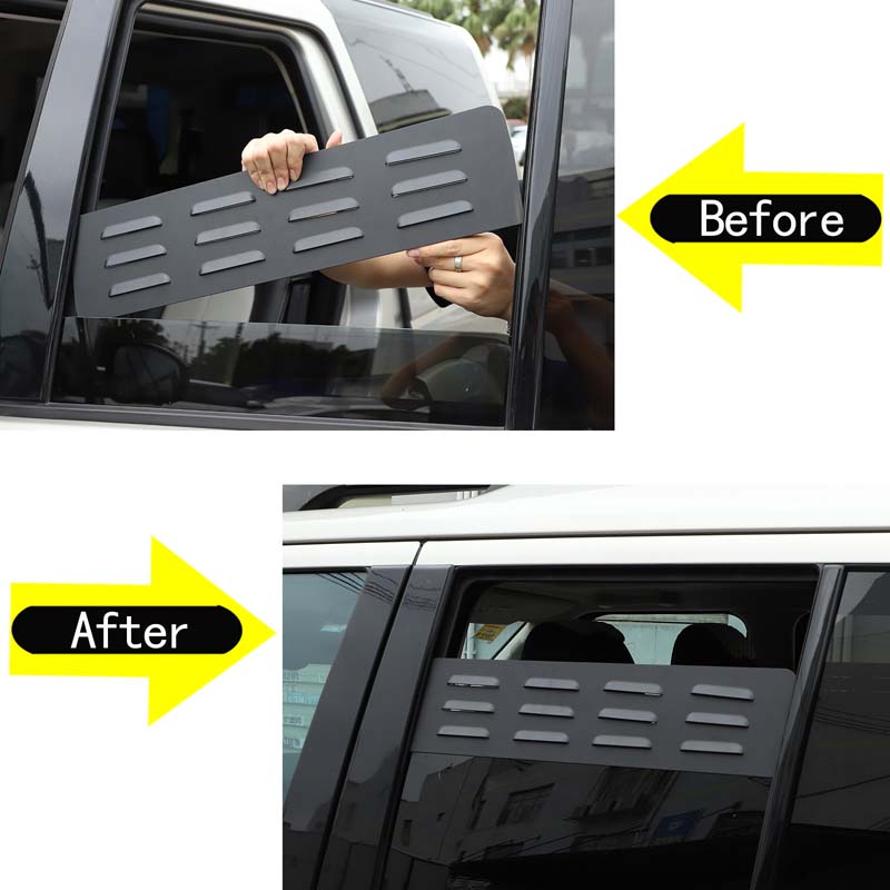 Aluminum Alloy Car Rear Side Window Ventilation Panel Decoration Accessories For Land Rover Discovery 3 4 LR3 LR4 2004-2016