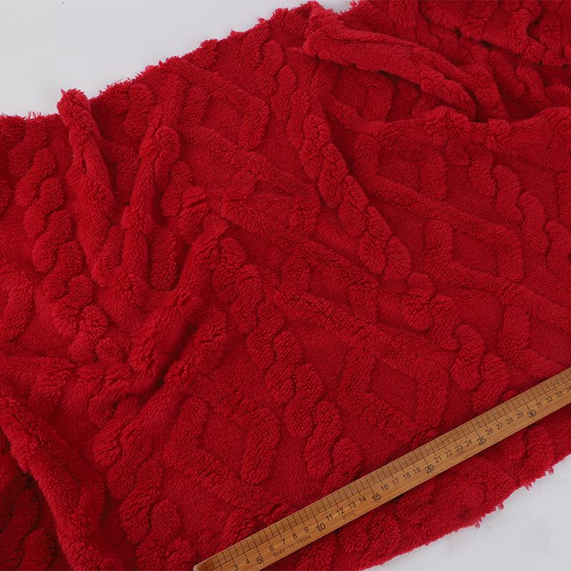 Verdickter Jacquard-Flanellstoff Weich Warm Beidseitiger Lammveloursstoff Für DIY Nähen Pyjamas Decken Kissen Textilien