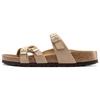 Leather Soft Comfortable Platform Three Buckle Slide Sandals Women Sandals 1022973