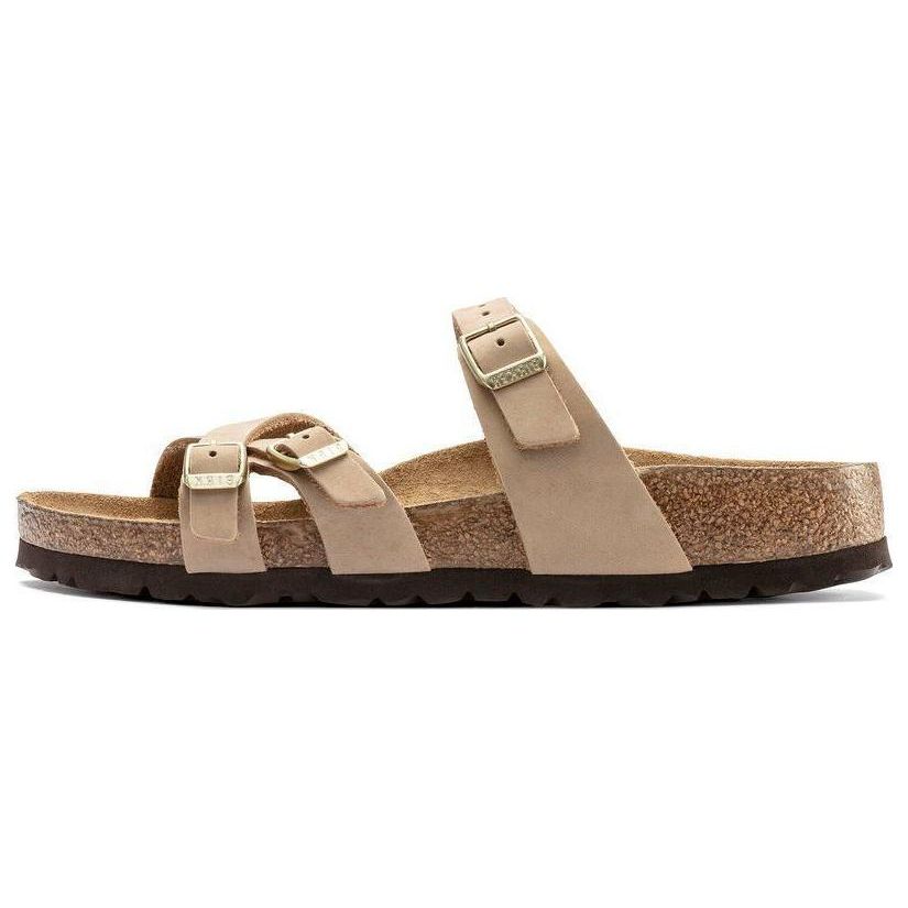 Birkenstock Leather Soft Comfortable Platform Three Buckle Slide Sandals Women Sandals 1022973 38