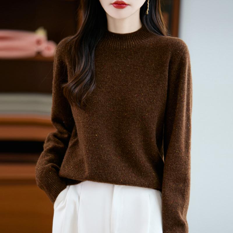 

Женский кашемировый свитер Qinghe кашемир 30% кашемир 70% шерсть женский осенне-зимний кашемировый свитер мягкий и теплый L коричневый