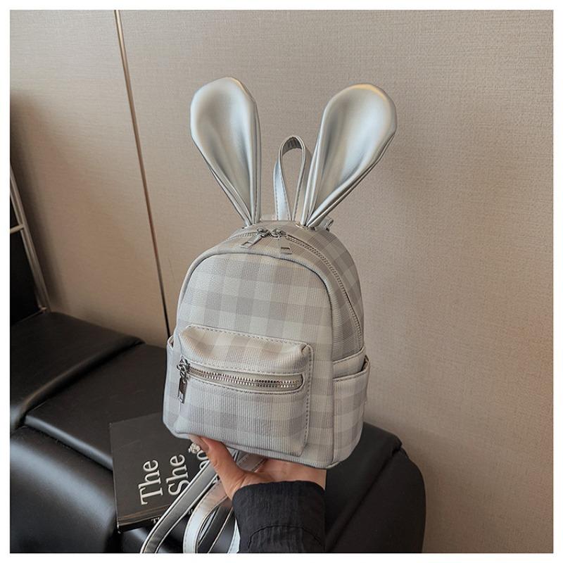 Backpack Women's Fashion Niche Student School Bag Cute Rabbit Ears Cartoon Trend High Value Travel Backpack