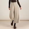 Fanzhen Women's High Waist Wool Blend Wide Leg Cropped Pants
