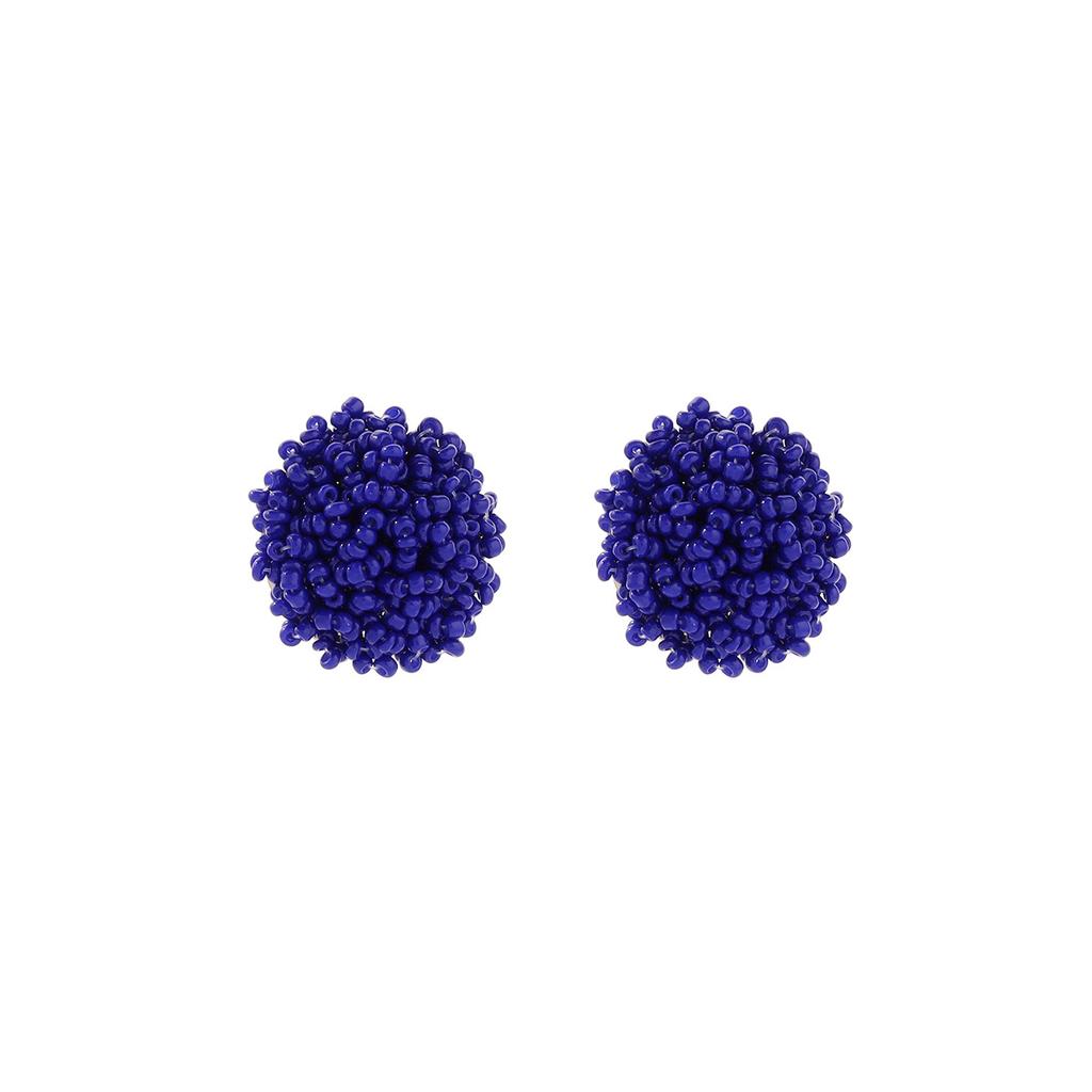 Summer Ethnic Style Bohemian Rice Bead Temperament Stud Earrings, Simple Niche Retro Handmade Earrings