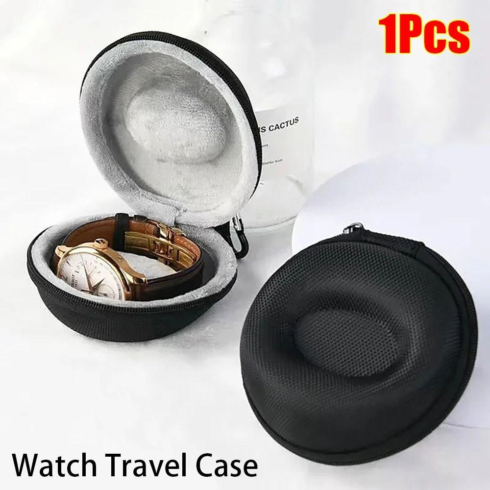 

1Pcs Black Watch Travel Case Watch Holder EVA Bag for Smartwatches Zippered Container