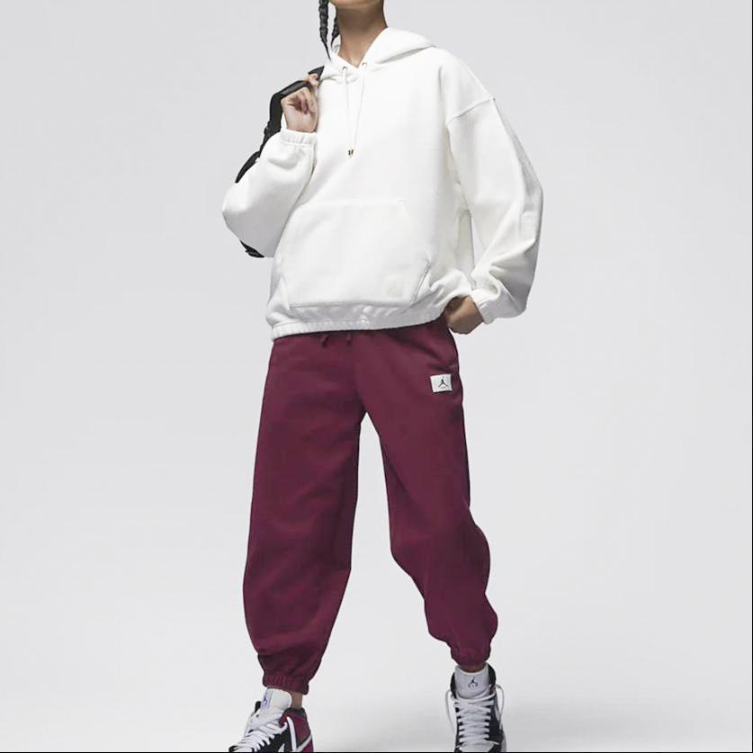 Jordan Dámská mikina s kapucí Flight Fleece s elastickými manžetami Sail FD7238-133