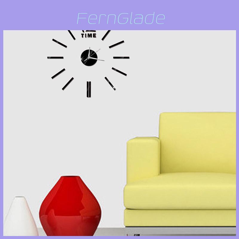 Stupendo Orologio da Parete Grande 3D a Specchio Lusso Moderno Fai da Te Adesivo per Decorazione Casa Ufficio