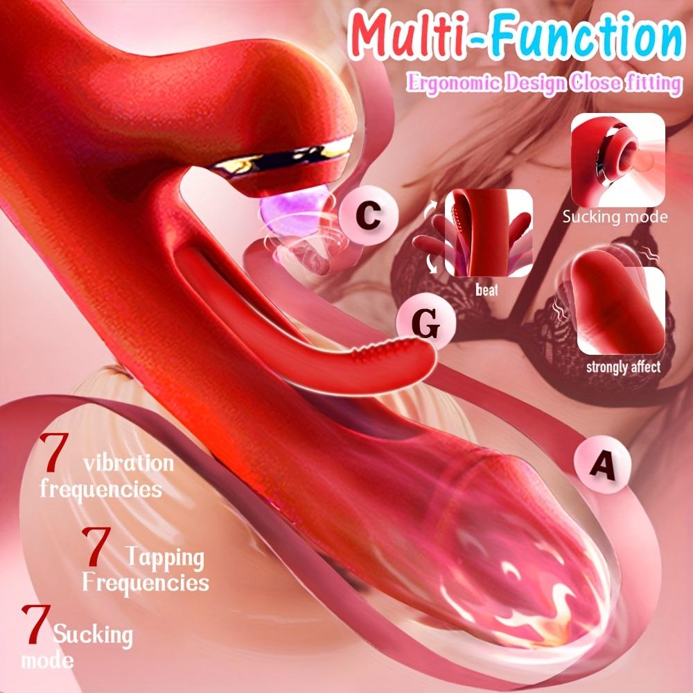 Kvinner Klitoral Slap Vibrator Dildo Vagina Klitoris Klitoral Stimulator Vibrator G-punkts Stimulator Kanin Vibrator Sexleketøy for kvinner Voksenprodukter