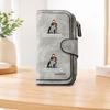 Cat themed long zipper wallet large capacity card holder unisex clutch bag stylish zippered coin purse suitable for daily use perfect gift for