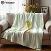 Striped Pistachio Ultra Soft Sherpa Fleece Blanket Fluffy Warm Halloween Cozy Throw for Sofa Couch Bedroom Gift All Season