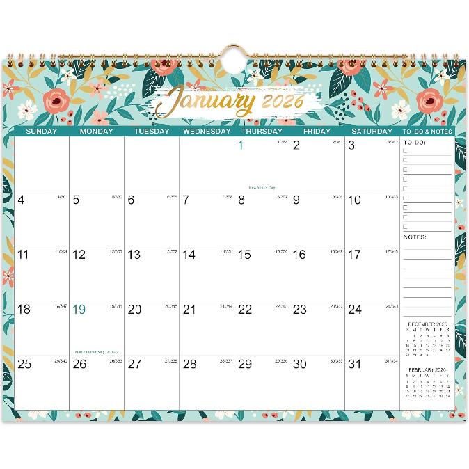 2026 Calendar - 2026 Wall Calendar 12 Month, 14.6  x 11.5 , Calendar 2026, Large Wall Calendar 2026 from Jan. 2026 - Dec. 2026, 2026 Hanging