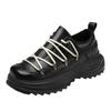 Fashion Thick Soled Trendy Fashion Designer Style Shoes Adolescents and Adults Leather Shoes Height Increasing Casual Outdoors Shoes Men