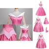 Enchanting Pink Sleeping Beauty Aurora Gown Costume For Women With Puff Sleeves