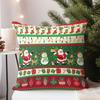 Weihnachtsmuster Dekokissen für Heimdekoration Quadratischer Polyester-Kissenbezug, moderner Sofa-Dekokissenbezug