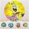 SpongeBob SquarePants Cartoon Baby Birthday Party Backdrop Kid Room Decoration Poster Photography Background Photo Studio Props 5