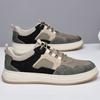 FashionGenuine Leather Casual Shoes Versatile Mens Vulcanized Shoes New Trend Comfort Skateboard Footwear Leisure Non-Slip Man Sneakers